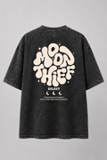 Moon Thief Galaxy – Acid Wash Oversized T-Shirt | Vintage Black