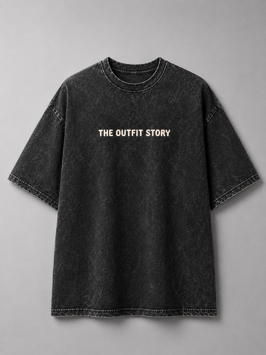 Moon Thief Galaxy – Acid Wash Oversized T-Shirt | Vintage Black