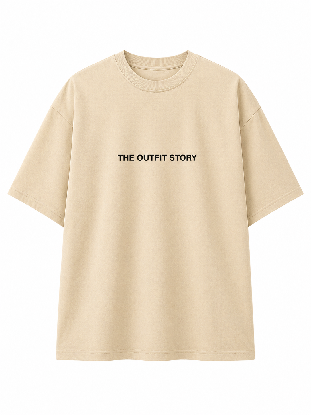 Don’t Give Up – Oversized Motivational Graphic T-Shirt | Beige
