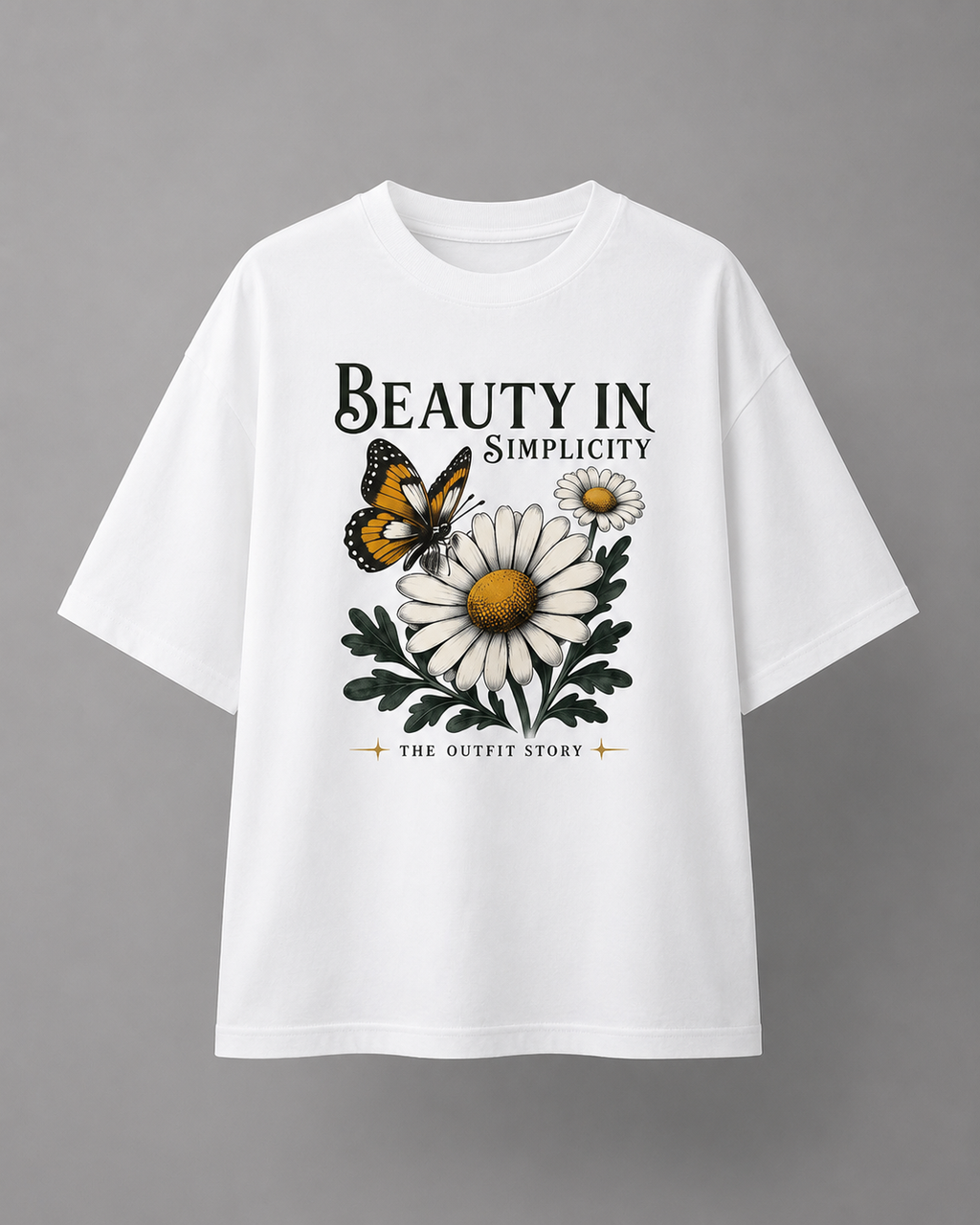 Beauty in Simplicity – Women’s Graphic T-Shirt | White