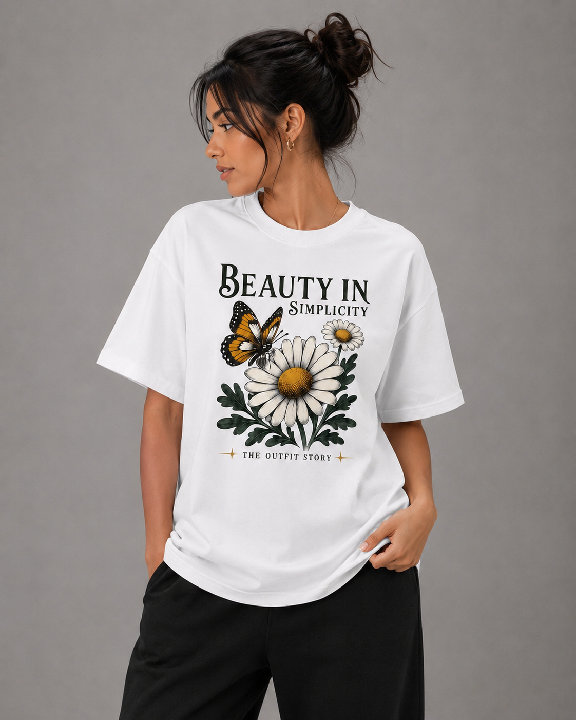 Beauty in Simplicity – Women’s Graphic T-Shirt | White