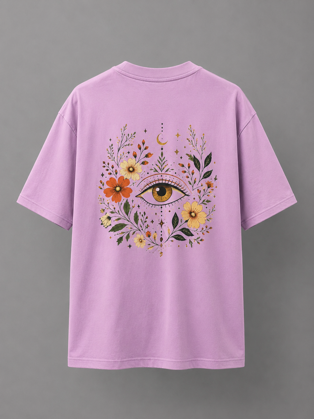 Mystic Bloom Regular Fit T-Shirt – Lavender