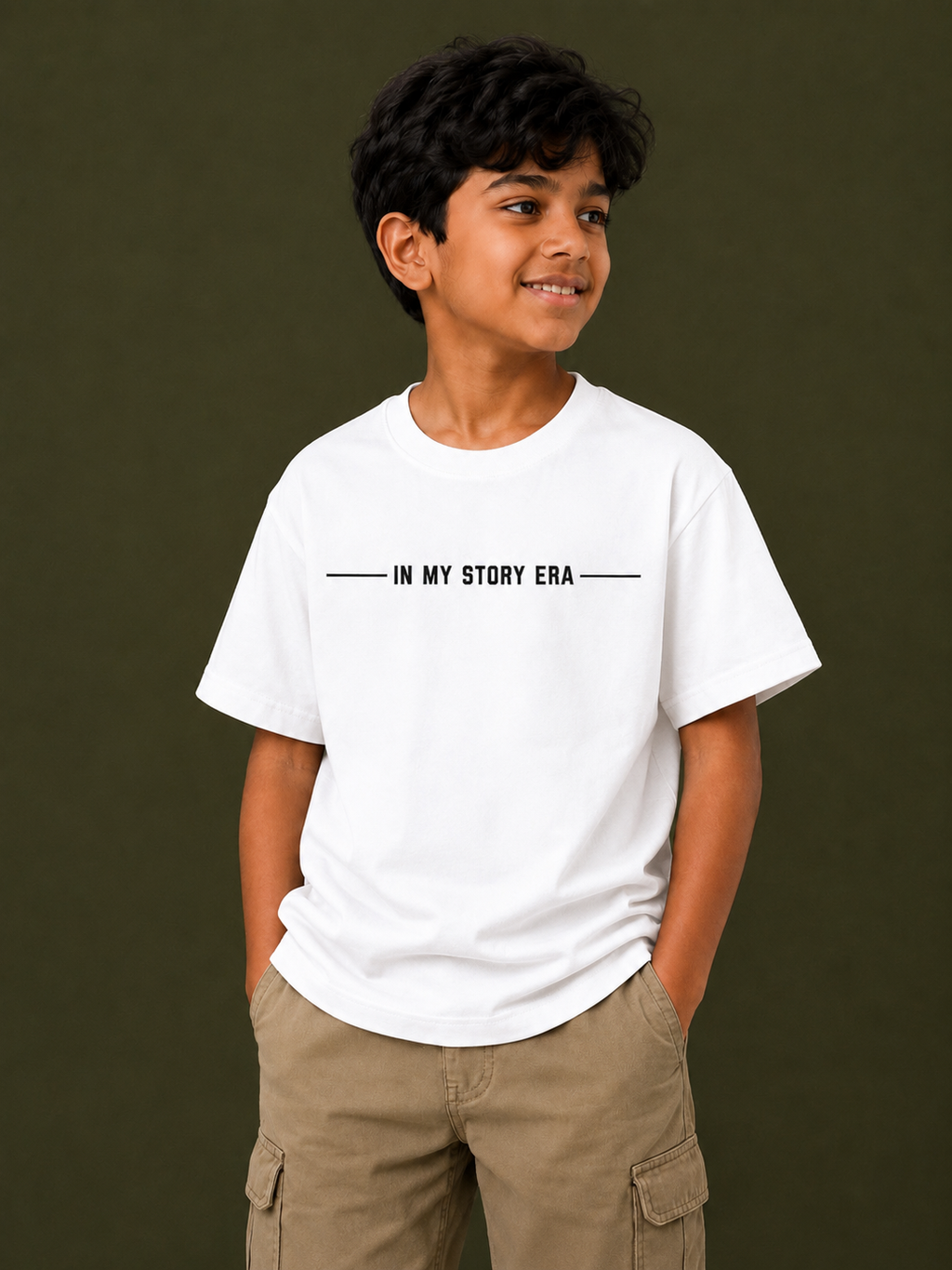 Every Outfit Tells A Story – Kids Graphic T-Shirt | Black