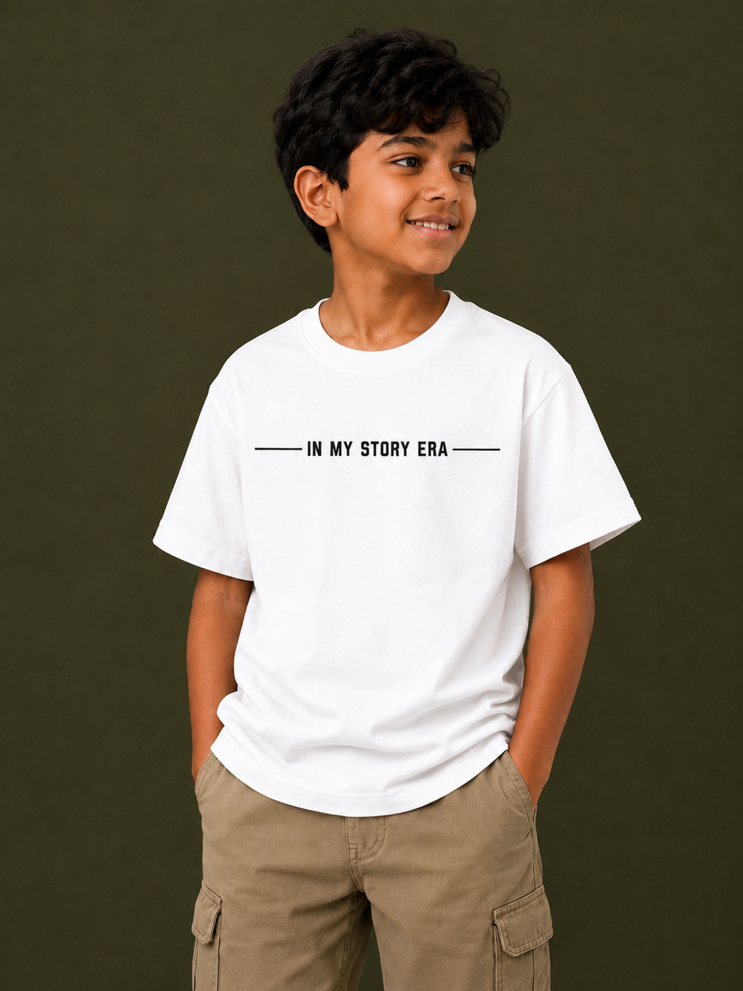 Every Outfit Tells A Story – Kids Graphic T-Shirt | Black